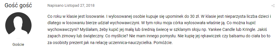 Pytanie o losowanie na mikołajki.